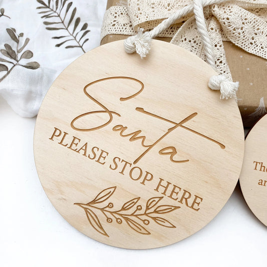 Santa 'Please Stop Here' Set - Foliage