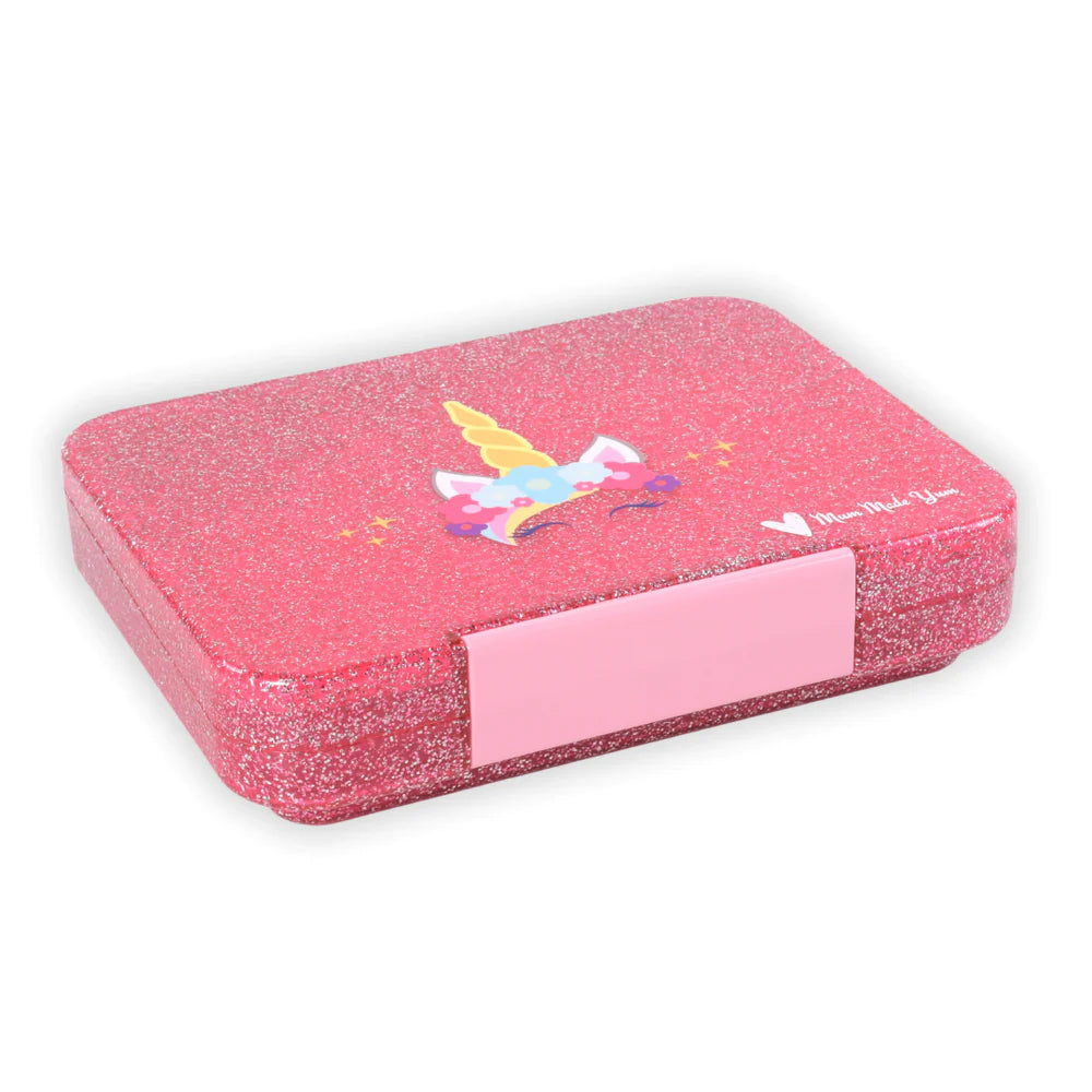 Large Bento Lunchbox- Pink Sparkle Unicorn