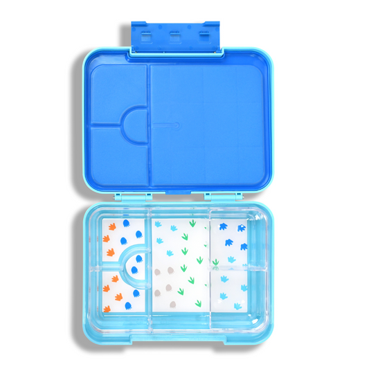 Large Bento Lunchbox - Light Blue Dinosaur