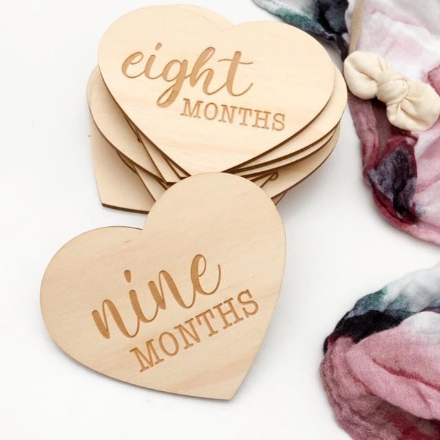 Heart Baby / Pregnancy Milestone Plaques