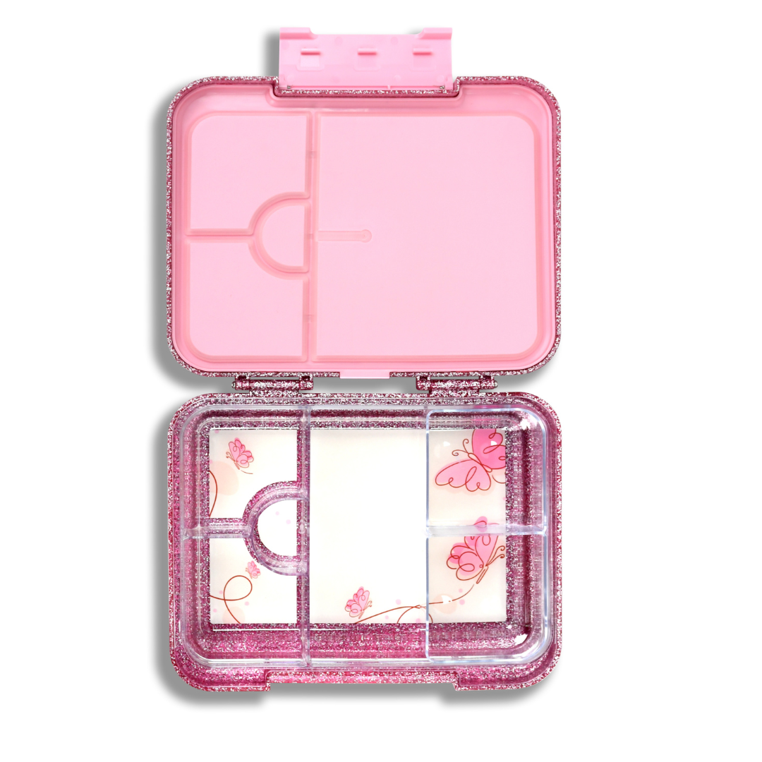 Large Bento Lunchbox - Pink Sparkle Butterfly