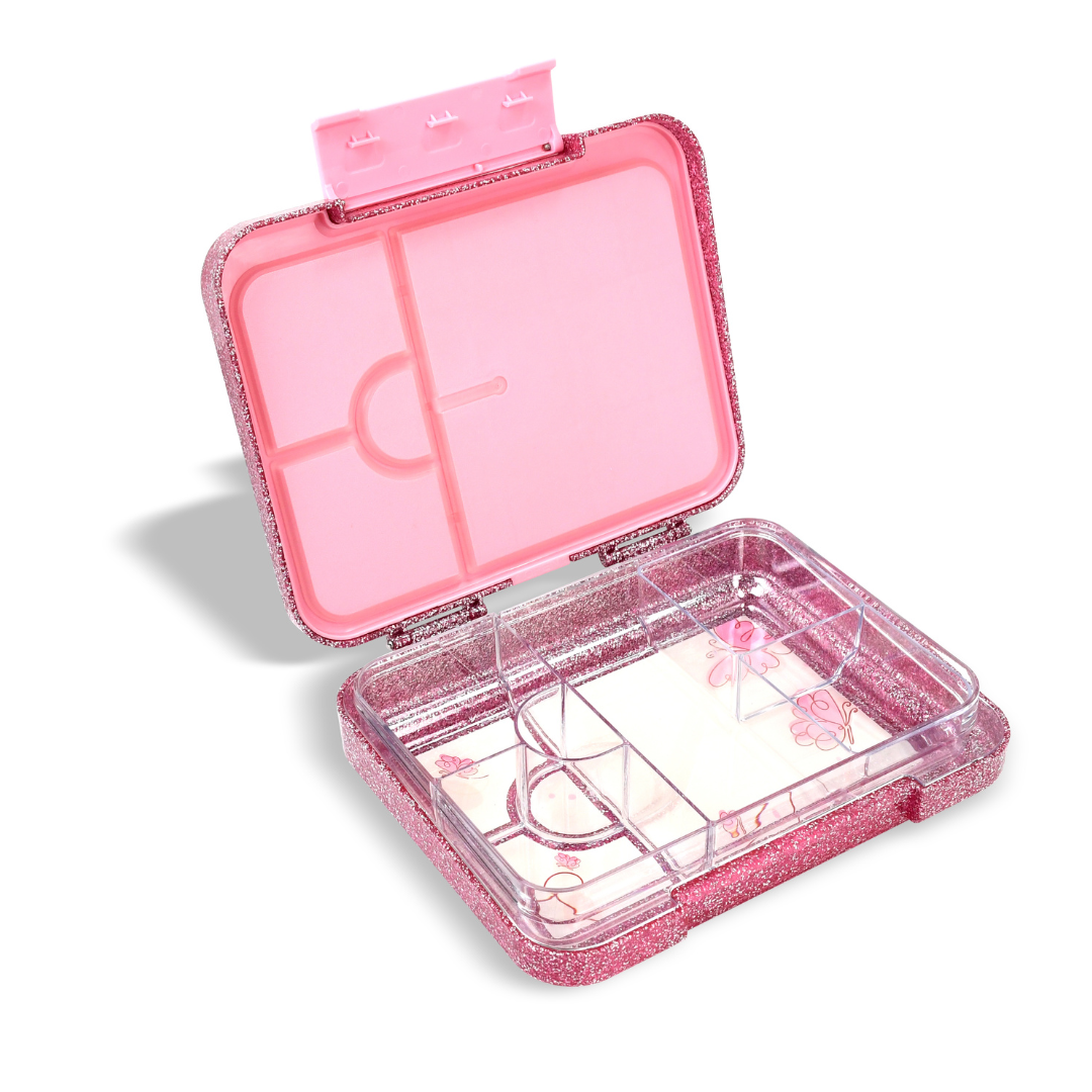 Large Bento Lunchbox - Pink Sparkle Butterfly