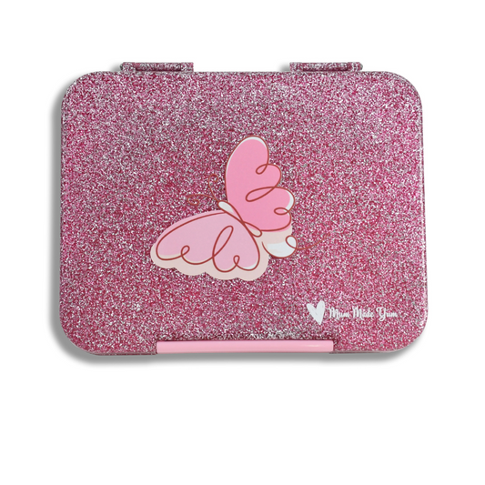 Large Bento Lunchbox - Pink Sparkle Butterfly