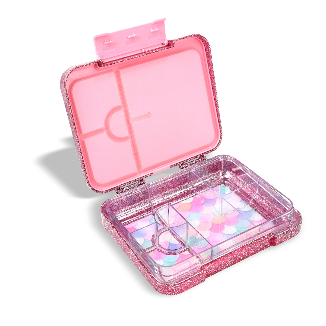 Large Bento Lunchbox - Pink Sparkle Mermaid