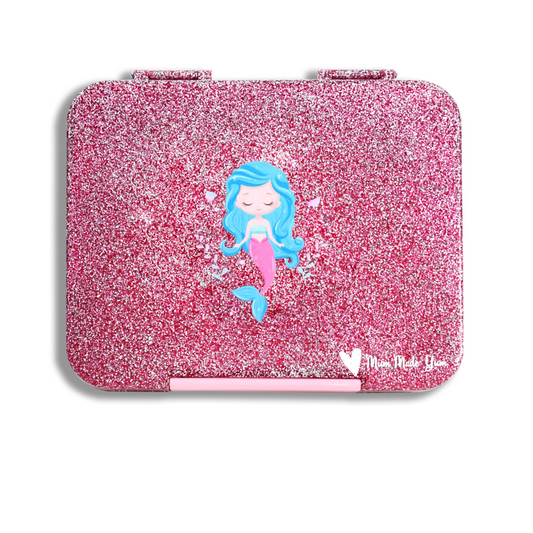 Large Bento Lunchbox - Pink Sparkle Mermaid