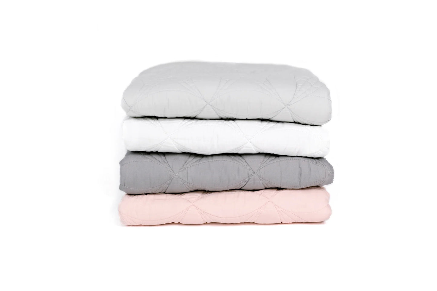 Scallop Edge Cot Quilt Set Mist